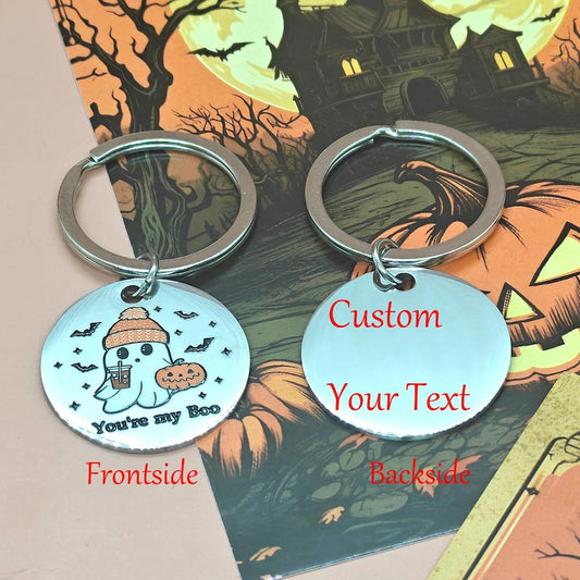 Three-dimensional Ghost Keychain,Personalized Halloween Keychain,Cute Ghost Keychain for Women,Spooky Ghost Gift,Halloween Accessories